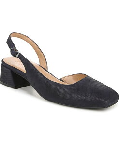 �i�`�����C�U�[ ���f�B�[�X �V���[�Y �p���v�X �q�[�� Naturalizer Women's Jayla Mid-Heel Square Toe Slingback Pumps Navy Print Leather �l�C�r�[