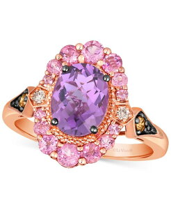 �� ���@�� ���f�B�[�X �A�N�Z�T���[ �����O Le Vian Grape Amethyst (3/4 ct.w.) Passionfruitourmaline (5/8 ct.w.) Chocolate Diamond (1/10 ct.w.) & Nude Diamond (1/20 ct.w.) Statement Ring in 14k Rose 14K Strawberry Gold Ring �S�[���h