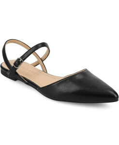 �W�����l �R���N�V���� ���f�B�[�X �V���[�Y �p���v�X Journee Collection Women's Martine Strappy Pointed Toe Flats Black �u���b�N