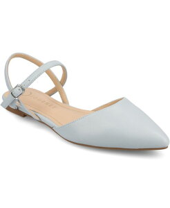�W�����l �R���N�V���� ���f�B�[�X �V���[�Y �p���v�X Journee Collection Women's Martine Strappy Pointed Toe Flats Blue �u���[