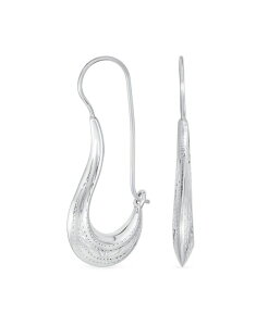 �u�����O ���f�B�[�X �A�N�Z�T���[ �s�A�X�E�C�������O Bling Jewelry Artisan Tribal Etching Danglearrings in Sterling Silver with Bell Design Grey �O���[