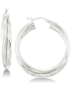 �V���� �A�C �X�~�X ���f�B�[�X �A�N�Z�T���[ �s�A�X�E�C�������O Simone I. Smith Double Twisted Hoop Earrings in Sterling Silver �V���o�[