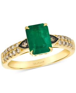 �� ���@�� ���f�B�[�X �A�N�Z�T���[ �����O Le Vian Costa Smeralda Emerald (1-1/5 ct.w.) & Diamond (1/4 ct.w.) Ring in 14k Yellow Gold �C�G���[