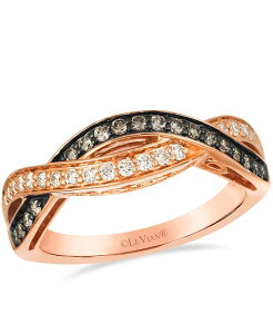 �� ���@�� ���f�B�[�X �A�N�Z�T���[ �����O Le Vian Vanilla Diamond and Chocolate Diamond Ring (0.39 ct.w.) in 14K Strawberry Rose Gold �S�[���h
