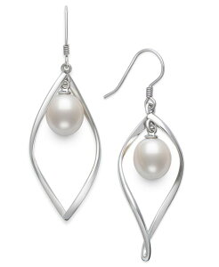 �x�� �h�D ���[�� ���f�B�[�X �A�N�Z�T���[ �s�A�X�E�C�������O Belle de Mer Cultured Freshwater White Dropearl (8-9mm) Earrings in Sterling White �z���C�g