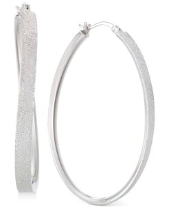 �V���� �A�C �X�~�X ���f�B�[�X �A�N�Z�T���[ �s�A�X�E�C�������O �T�e�� Simone I. Smith Satin-Finished Hoop Earrings in Platinum over Sterling No Color �V���o�[