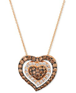 �� ���@�� ���f�B�[�X �A�N�Z�T���[ �l�b�N���X�E�`���[�J�[�E�y���_���g�g�b�v ���[�X GODIVA x Le Vian Chocolate & Nude Diamond (1-1/4 ct.w.) Heart 20 Adjustable Pendant Necklace in 14k Rose 14K Strawberry Gold Pendant �S
