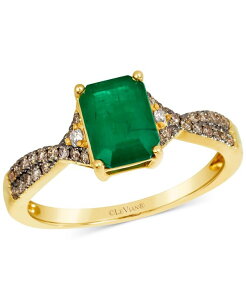 �� ���@�� ���f�B�[�X �A�N�Z�T���[ �����O Le Vian Emerald (1-1/5 ct.w.) Chocolate Diamond (1/5 ct.w.) & Nude Diamond (1/20 ct.w.) Ring in 14k Honeyellow Gold �C�G���[