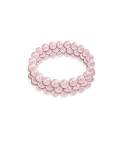 �u�����O ���f�B�[�X �A�N�Z�T���[ �u���X���b�g�E�o���O���E�A���N���b�g Bling Jewelry Set of 3 Stackable Stretch Bracelet with White Simulated Pearl 10MM Round Beads Pink set �s���N