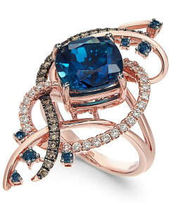 �� ���@�� ���f�B�[�X �A�N�Z�T���[ �����O Le Vian Crazy Collection Deep Sea Blue Topaz (5-3/8 ct.w.) andiamond (3/4 ct.w.) Ring in 14k Rose Blue Topaz �u���[