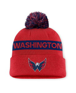 �t�@�i�e�B�N�X ���f�B�[�X �A�N�Z�T���[ �X�q �L���b�v �j�b�g Fanatics Women's Red/Navy Washington Capitals Authentic Pro Rink Cuffed with Pom Knit Hat Red Navy �l�C�r�[
