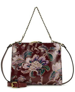 �p�g���V�A�i�V�� ���f�B�[�X �o�b�O ���U�[ Patricia Nash Evangeline Smalleather Kisslock Frame Crossbody Bag European Floral Tapestry