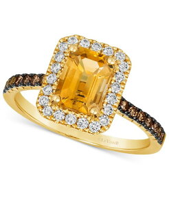 �� ���@�� ���f�B�[�X �A�N�Z�T���[ �����O Le Vian Deep Sea Blue Topaz (1-5/8 ct.w.) & Diamond (3/8 ct.w.) Halo Ring in 14k Rose Gold (Also in Amethyst & Citrine) Citrine �u���[