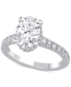 �o�b�W�F���[�~�V���J ���f�B�[�X �A�N�Z�T���[ �����O Badgley Mischka Certified Lab Grown Diamond Oval Engagement Ring (2-1/2 ct.w.) in 14k White Gold �z���C�g