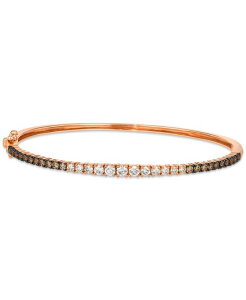 �� ���@�� ���f�B�[�X �A�N�Z�T���[ �u���X���b�g�E�o���O���E�A���N���b�g Le Vian Ombr Chocolate Ombr Diamond Bangle Bracelet (1-1/3 ct.w.) in 14k Gold (Also Available in Rose Gold and White Gold) Rose Gold �S�[���h
