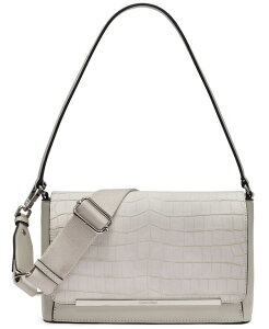 �J���o���N���C�� ���f�B�[�X �o�b�O Calvin Klein Alia Croc Magnetic Snap Shoulder Bag Beach Pebble