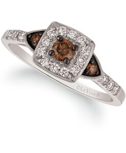 �� ���@�� ���f�B�[�X �A�N�Z�T���[ �����O �v�` Le Vian Chocolate by Petite Chocolate and White Diamond Ring (3/8 ct.w.) in 14k Rose Yellow or White Gold �z���C�g