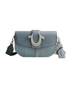 �g�D���[�����W���� ���f�B�[�X �o�b�O �f�j�� ���S True Religion Licensedenim Saddle Bag with Oversized Horseshoe Logo Blue �u���[