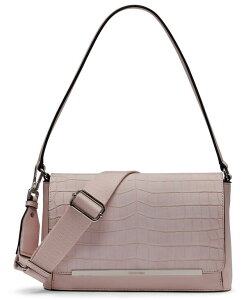 �J���o���N���C�� ���f�B�[�X �o�b�O Calvin Klein Alia Croc Magnetic Snap Shoulder Bag Parfait