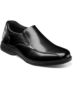 �m���u�b�V�� �����Y �V���[�Y �X���b�|���E���[�t�@�[ Nunn Bush Men's Kore Pro Bicycle Toe Slip-On Loafers with Comfortechnology Black �u���b�N