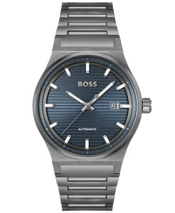 �q���[�S�{�X �����Y �A�N�Z�T���[ �r���v T�V���c Hugo Boss Men's Candor Automatic Ionic Plated Gray Steel Watch 41mm Gray �O���[