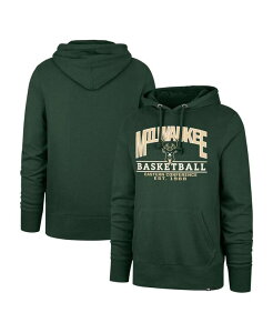 47 �u�����h ���f�B�[�X �A�E�^�[ �p�[�J�[�E�X�E�F�b�g '47 Brand Men's and Women's Hunter Green Milwaukee Bucks Good Call Headline Pullover Hoodie Hunter Green �O���[��