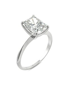 �`���[���Y �A���h �R���o�[�h ���f�B�[�X �A�N�Z�T���[ �����O Charles & Colvard Moissanite Radiant Cut Solitaire Ring (2 3/4 ct.w. Diamond Equivalent) in 14k White Gold �z���C�g