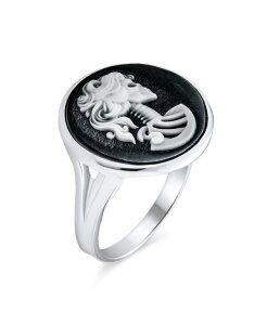 �u�����O ���f�B�[�X �A�N�Z�T���[ Bling Jewelry Black White Cameo Silvering Punk Rock Biker Jewelry Sterling Silver black �u���b�N