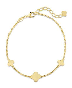 �f���@�^ ���f�B�[�X �A�N�Z�T���[ �u���X���b�g�E�o���O���E�A���N���b�g DEVATA Clover Chain Bracelet in 14K Gold 6.5 in adj to 7.5 in approx. 3.2 grams Gold �S�[���h