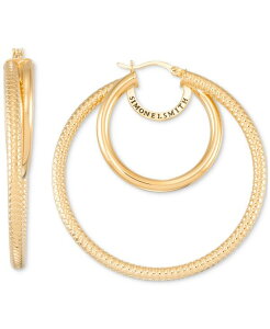 �V���� �A�C �X�~�X ���f�B�[�X �A�N�Z�T���[ �s�A�X�E�C�������O Simone I. Smith Double Polished Hoop Earrings in 18k Yellow Gold Over Sterling Silver (45mm) Gold Over Silver �S�[���h