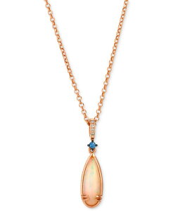 �� ���@�� ���f�B�[�X �A�N�Z�T���[ �l�b�N���X�E�`���[�J�[�E�y���_���g�g�b�v ���[�X Le Vianeopolitan Opal (1 ct.w.) Blueberry Sapphire & Nude Diamond Pendant Necklace in 14k Rose Gold 19 Rose Gold �S�[���h