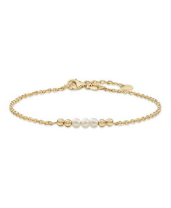 �f���@�^ ���f�B�[�X �A�N�Z�T���[ �u���X���b�g�E�o���O���E�A���N���b�g DEVATA Freshwater Pearl Chain Bracelet in 14K Gold 6.5 in adj to 7.5 in approx. 2.0 grams. Gold �S�[���h
