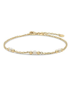 �f���@�^ ���f�B�[�X �A�N�Z�T���[ �u���X���b�g�E�o���O���E�A���N���b�g DEVATA Freshwater Pearl Chain Bracelet in 14K Gold 6.5 in adj to 7.5 in approx. 2.1 grams. Gold �S�[���h