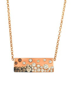 �� ���@�� ���f�B�[�X �A�N�Z�T���[ �l�b�N���X�E�`���[�J�[�E�y���_���g�g�b�v ���[�X Le Vian Chocolate Ombre Diamond Necklace (0.76 ct.w.) in 14K Strawberry Rose Gold �S�[���h