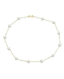 �u�����O ���f�B�[�X �A�N�Z�T���[ �l�b�N���X�E�`���[�J�[�E�y���_���g�g�b�v ���[�X Bling Jewelry Tin Cup Freshwater Cultured Pearl Natural Stonecklace Chain Station Yellow Gold Plated Sterling Silver 16-18 Inch Gold �S