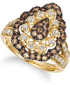 �� ���@�� ���f�B�[�X �A�N�Z�T���[ �����O Le Vian Chocolate Diamond (1/2 ct.w.) & Nude Diamond (1/2 ct.w.) Ring in 14k Yellow Gold �C�G���[
