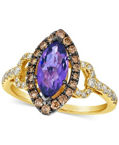 �� ���@�� ���f�B�[�X �A�N�Z�T���[ �����O Le Vian Grape Amethyst (1-1/5 ct.w.) Chocolate Diamonds (1/3 ct.w.) & Nude Diamonds (1/4 ct.w.) Marquise Ring in 14k No Color �O���[�v