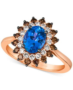 �� ���@�� ���f�B�[�X �A�N�Z�T���[ �����O Le Vian Blueberry Tanzanite (1 ct.w.) Chocolate Diamonds (1/3 ct.w.) & Nude Diamonds (1/4 ct.w.) Statement Ring in 14k Rose No Color �`���R���[�g