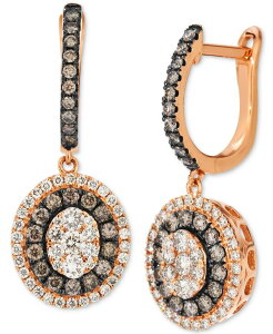 �� ���@�� ���f�B�[�X �A�N�Z�T���[ �s�A�X�E�C�������O Le Vian Chocolate Diamond & Nude Diamondrop Earrings (1 ct.w.) in 14k Strawberry Rose Gold �S�[���h