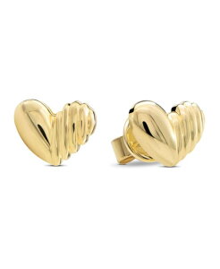 �f���@�^ ���f�B�[�X �A�N�Z�T���[ �s�A�X�E�C�������O DEVATA Sweet Heart 9x7mm Stud Earrings in 14K Gold approx. 2.6 grams Gold �S�[���h