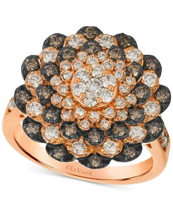 �� ���@�� ���f�B�[�X �A�N�Z�T���[ �����O Le Vian Chocolate Diamond & Nude Diamond Flower Cluster Statement Ring (1-1/6 ct.w.) in 14k Rose Gold �S�[���h