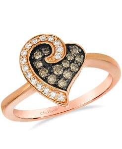 �� ���@�� ���f�B�[�X �A�N�Z�T���[ �����O Le Vian Vanilla Diamond and Chocolate Diamond Ring (0.28 ct.w.) in 14K Strawberry Rose Gold �S�[���h