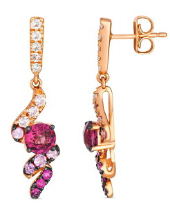 �� ���@�� ���f�B�[�X �A�N�Z�T���[ �s�A�X�E�C�������O Le Vian Multi-Stone Ombrearrings (2.06 ct.w.) in 14k Strawberry Rose Gold Pink �s���N