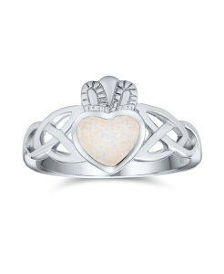 �u�����O ���f�B�[�X �A�N�Z�T���[ Bling Jewelry BFF Celtic Irish Friendshipromise Created Opal Claddagh Ring Sterling Opal �V���o�[