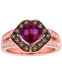 �� ���@�� ���f�B�[�X �A�N�Z�T���[ �����O Le Vian Raspberry Rhodolite (1-7/8 ct.w.) & Diamond (1/3 ct.w.) Halo Ring in 14k Rose Rhodolite �S�[���h