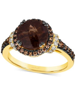 �� ���@�� ���f�B�[�X �A�N�Z�T���[ �����O Le Vian Chocolate Quartz (2-3/4 ct.w.) & Diamond (5/8 ct.w.) Halo Ring in 14k No Color �`���R���[�g