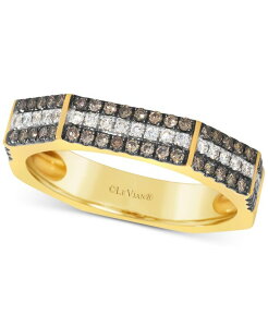 �� ���@�� ���f�B�[�X �A�N�Z�T���[ �����O Le Vian Chocolatier Chocolate Diamond & Vanilla Diamond Three Row Ring (3/8 ct.w.) in 14k Honey Gold Ring �S�[���h