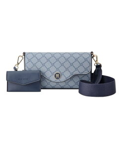 �i�C���E�F�X�g ���f�B�[�X �o�b�O �~�j Nine West Nalini Mini Flap Crossbody Bag Chambray Logo Navy �l�C�r�[