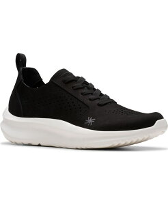 �N���[�N�X ���f�B�[�X �V���[�Y �X�j�[�J�[ ���[�X Clarks Women's Cloud Steppersolevana Style LaceUp Sneakers Black Nubuck �u���b�N