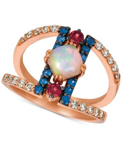 �� ���@�� ���f�B�[�X �A�N�Z�T���[ �����O Le Vian Multi-Gemstone (7/8 ct.w.) & Nude Diamonds (1/3 ct.w.) Statement Ring in 14k Rose Multi Colored �}���`�J���[